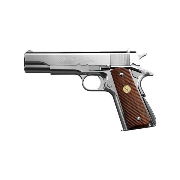 PISTOLA MARUI COLT MARK IV SERIES 70 NICKEL PLATA