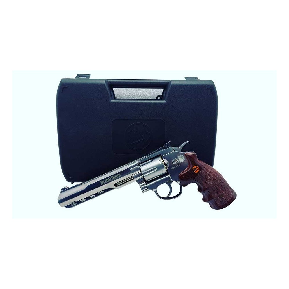 REVOLVER BRUNI 4 5MM CO2 CN821 PLATA