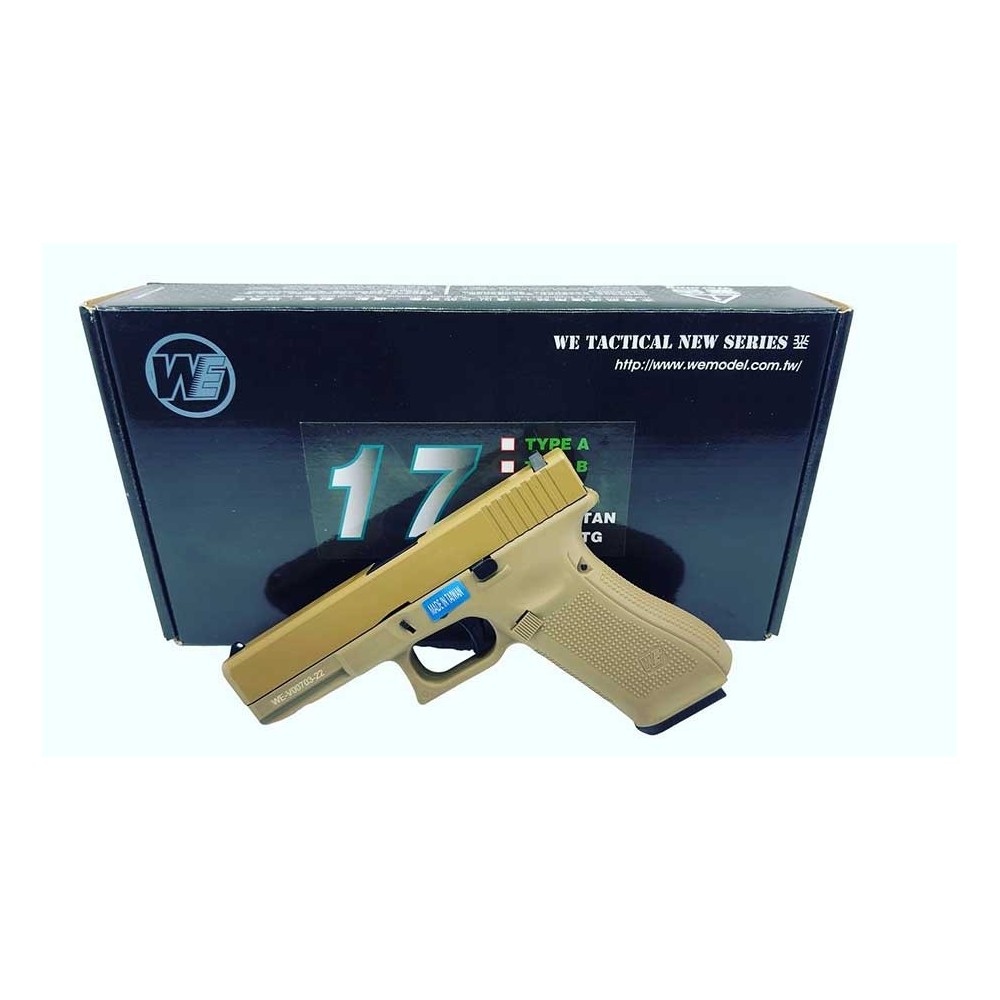 PISTOLA WE GLOCK 17 V5 FULL METAL TAN