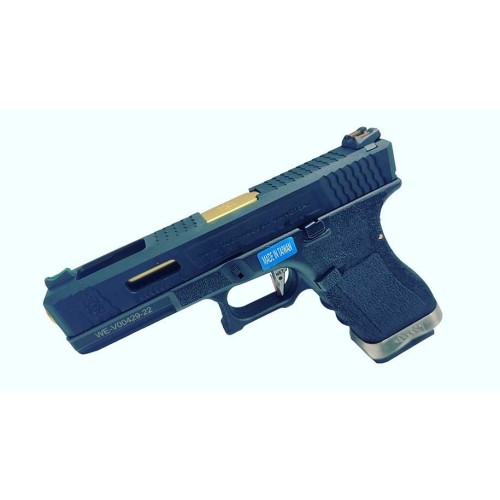 PISTOLA WE GLOCK 17 CUSTOM 1 FULL METAL NEGRA