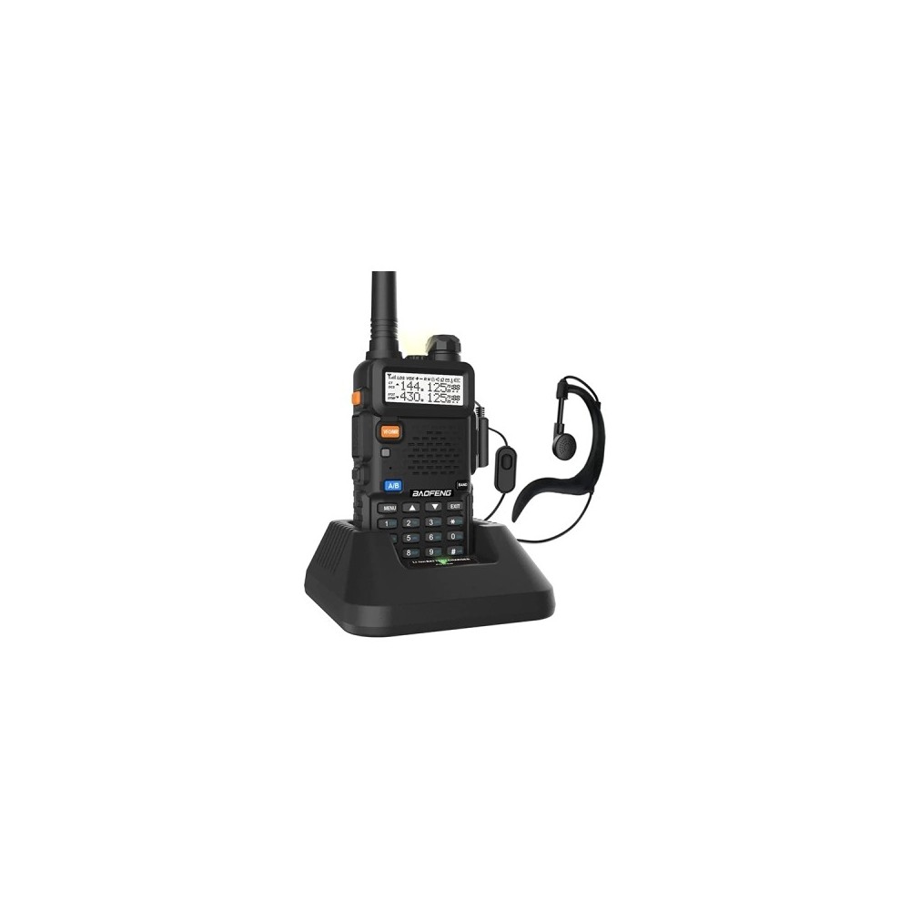 WALKIE BAOFENG UV 5R PTT CON PANTALLA NEGRO