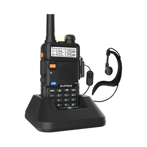 WALKIE BAOFENG UV 5R PTT CON PANTALLA NEGRO