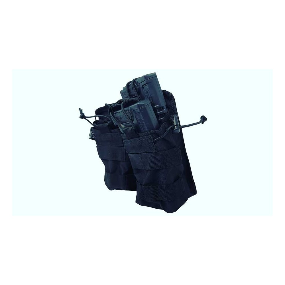 POUCH CARGADOR DOBLE MILTEC OPEN TOP NEGRO