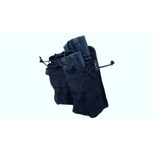 POUCH CARGADOR DOBLE MILTEC OPEN TOP NEGRO