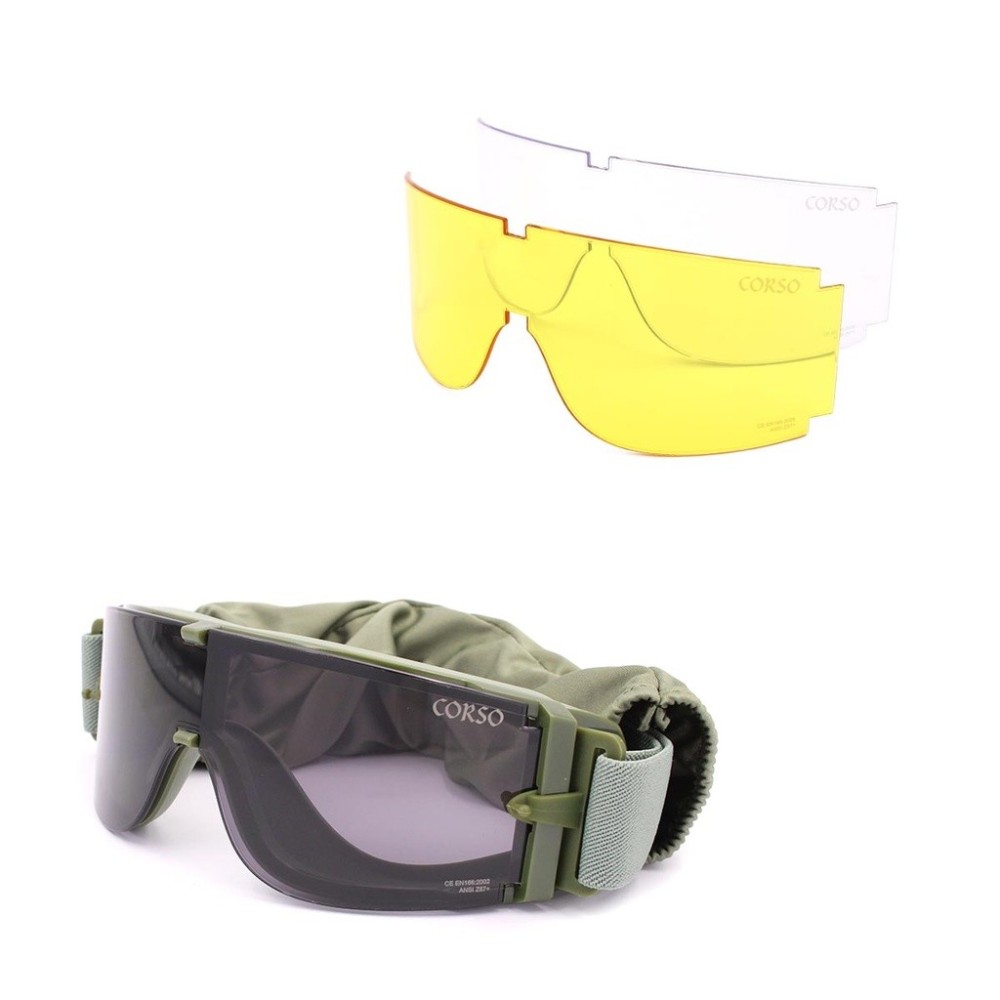 GAFA CORSO REVENGE MK800 3 LENTES VERDE