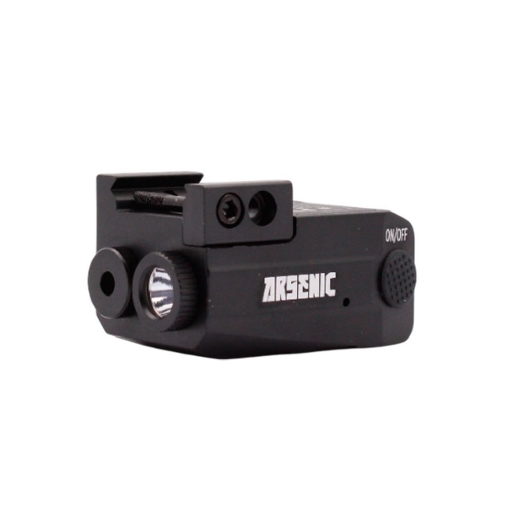 LASER CON LINTERNA ARSENIC PICATINNY AS11 NEGRO