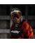 SKULL GOGGLE SNAKE RED W/ FIRE LENS