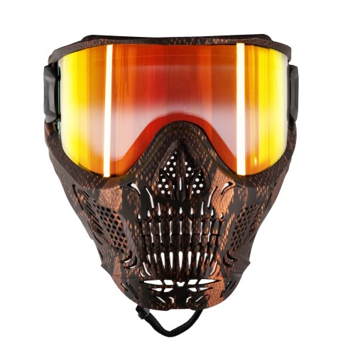 SKULL GOGGLE SNAKE RED W/ FIRE LENS