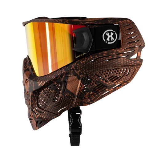 SKULL GOGGLE SNAKE RED W/ FIRE LENS