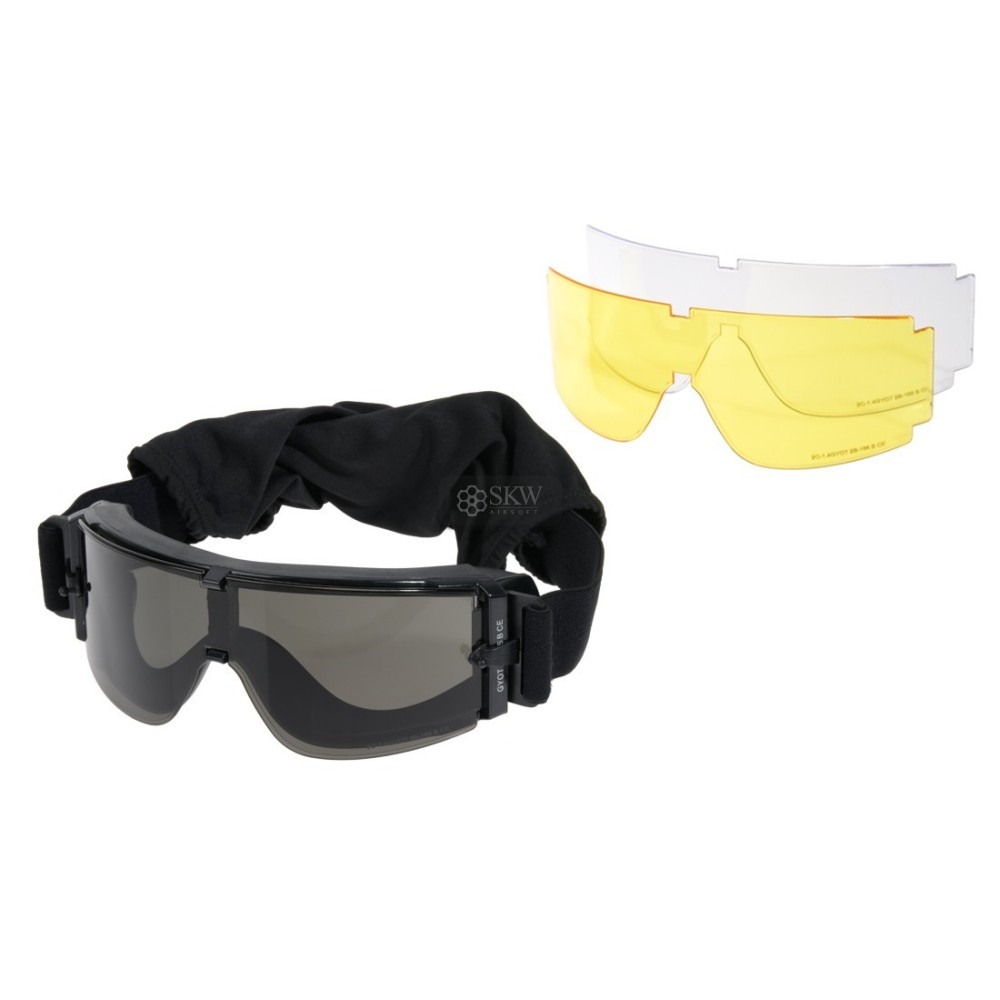 GAFAS PANTALLAS NEGRAS 3 LENTES 800 DELTA TACTICS