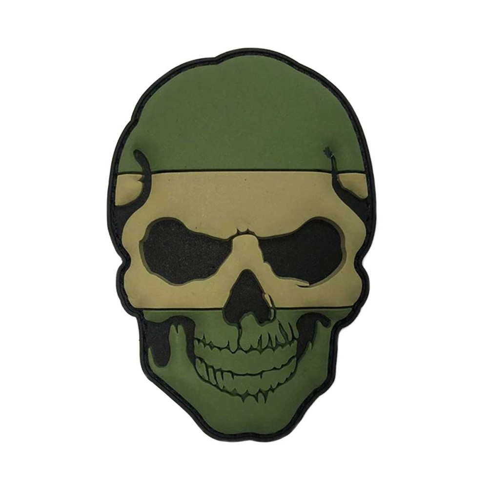 Parche Immortal PVC 3D Calavera España Verde