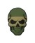 Parche Immortal PVC 3D Calavera España Verde