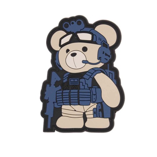 Parche Immortal PVC 3D Teddy Táctico Gris