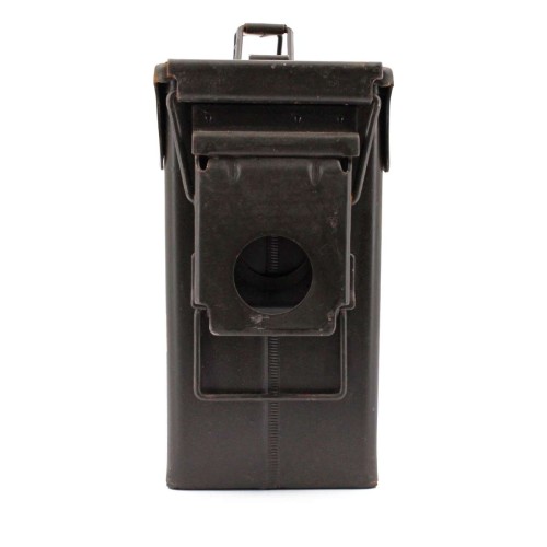 Caja de Munición Metálica Pequeña Calibre 30 Usada Verde
