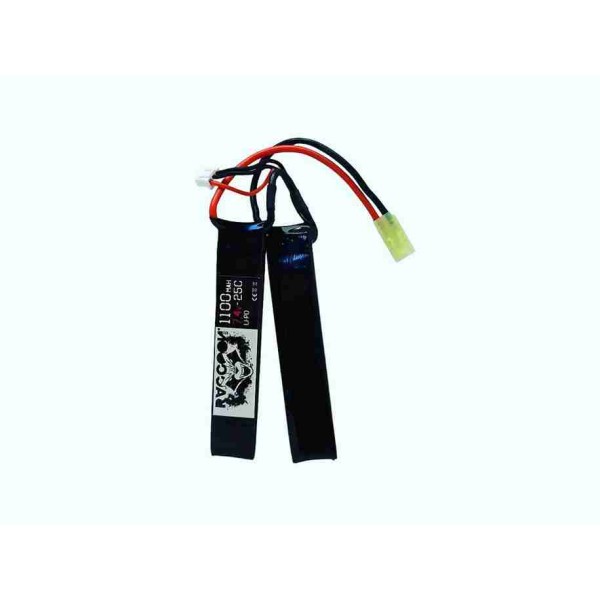 BATERIA RACCOON 7.4v 1100 mAh 25C 2 STICK