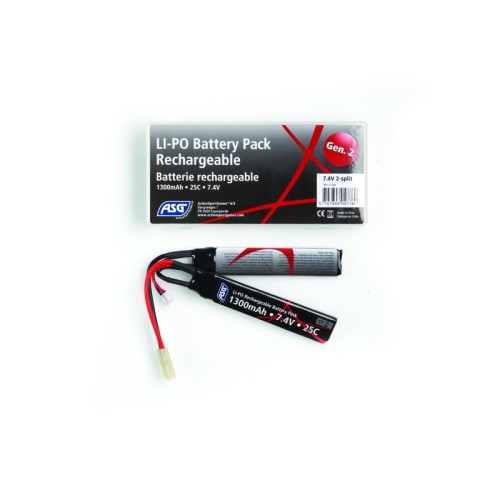 BATERÍA ASG LIPO 7.4V-1300MAH (25C) 2STICKS TAMIYA