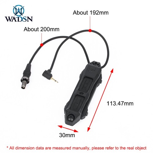 PULSADOR DOBLE WADSN PARA LINTERNA & AN/PEQ - NEGRO