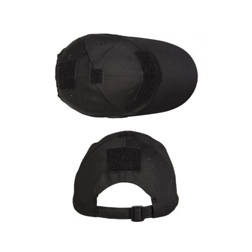 GORRA AIRSOFT VELCROS NEGRA