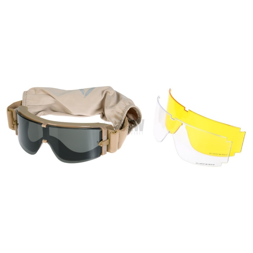 GAFAS PANTALLAS NEGRAS 3 LENTES 800 DELTA TACTICS