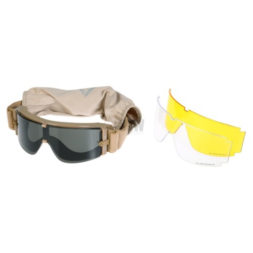 GAFAS PANTALLAS NEGRAS 3 LENTES 800 DELTA TACTICS