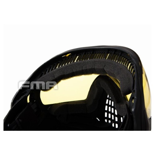 MASCARA F1 FULL FACE FMA NEGRA LENTE AMARILLA