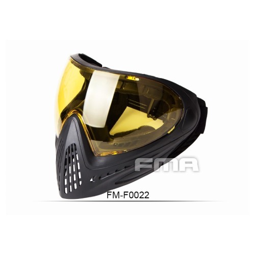 MASCARA F1 FULL FACE FMA NEGRA LENTE AMARILLA