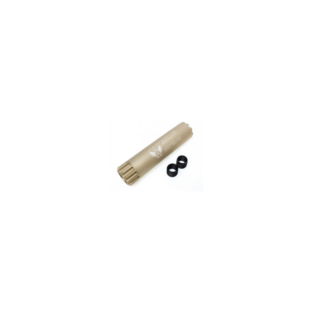 SILENCIADOR FMA (14MM) "W.A.U" 145MM - NEGRO & TAN