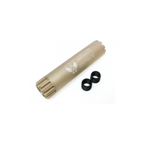SILENCIADOR FMA (14MM) "W.A.U" 145MM - NEGRO & TAN