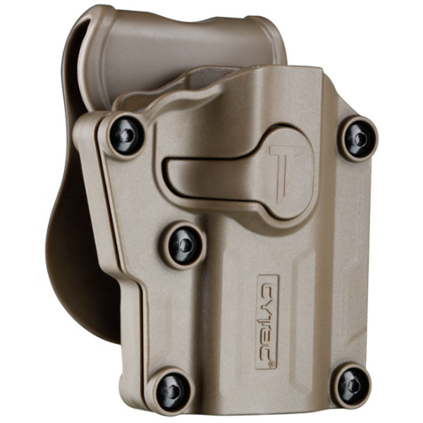 FUNDA PISTOLA CYTAC RIGIDA UNIVERSAL TAN