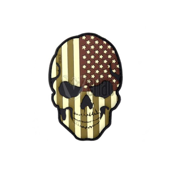 PARCHE PVC CALAVERA USA TAN