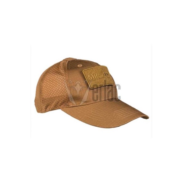 GORRA AIRSOFT VELCROS REJILLA MILTEC COYOTE