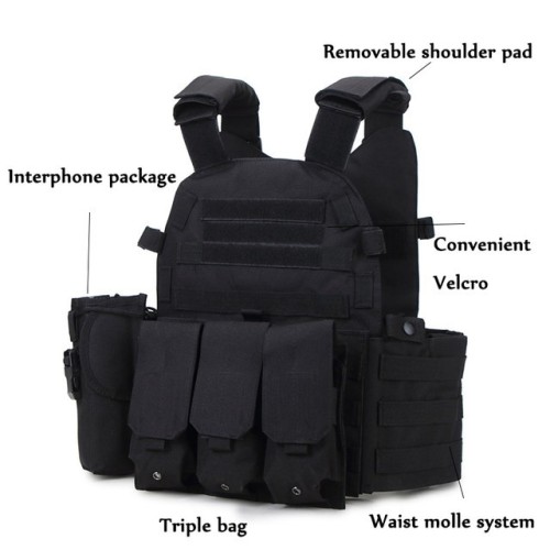 CHALECO 6094 TACTICO ECO NEGRO