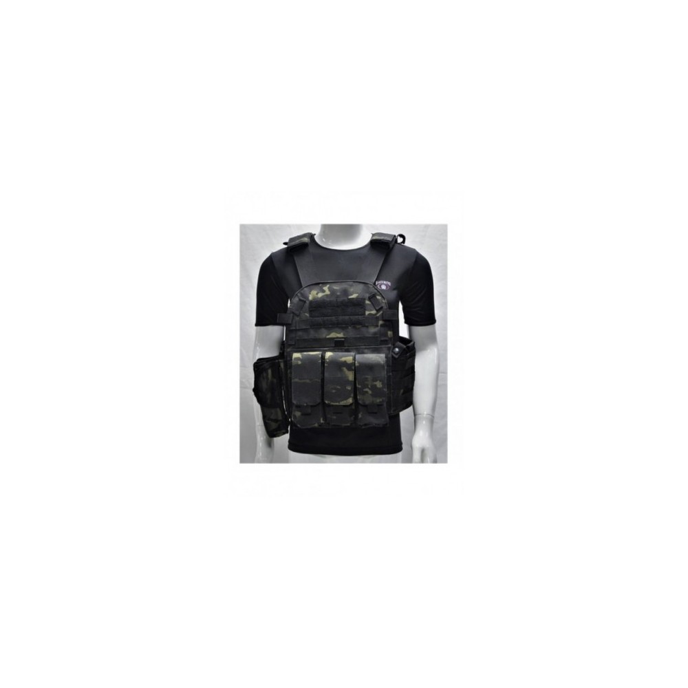 CHALECO 6094 TACTICO ECO MULTICAM BLACK