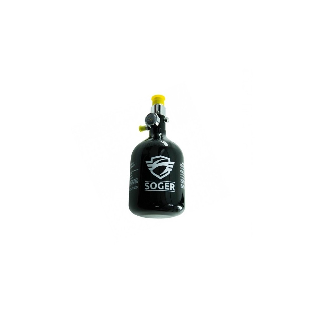 BOTELLA HPA SOGER 0.44L 3000 PSI ALUMINIO NEGRA