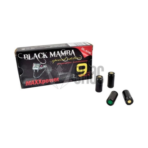 BALAS FOGUEO BLACK MAMBA 9MM 50PCS NEGRA