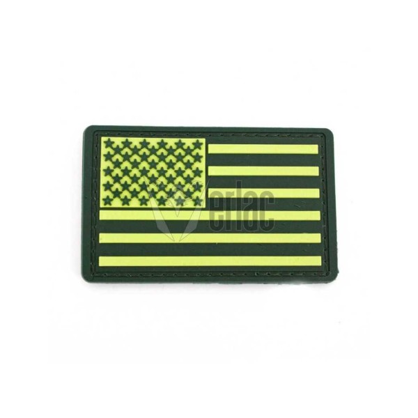 PARCHE PVC BANDERA AMERICANA VERDE