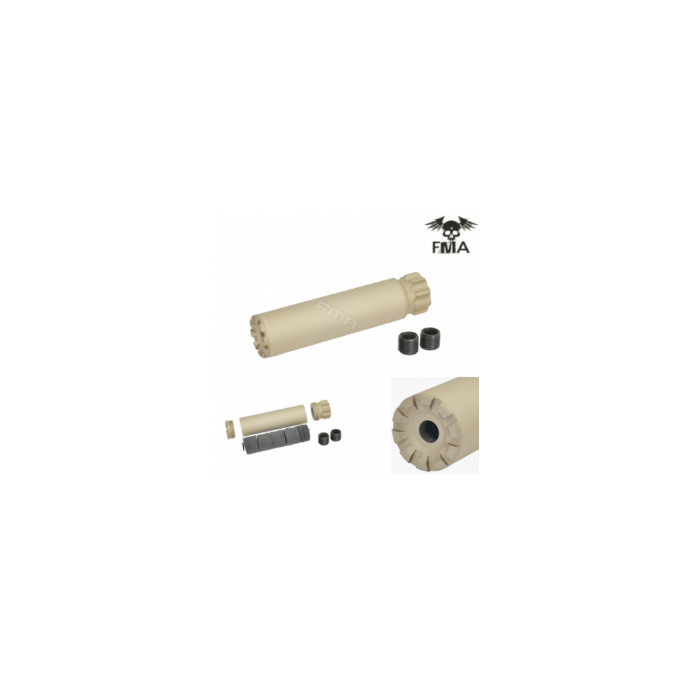 SILENCIADOR FMA (14MM) "SPECWAR" 152MM - TAN