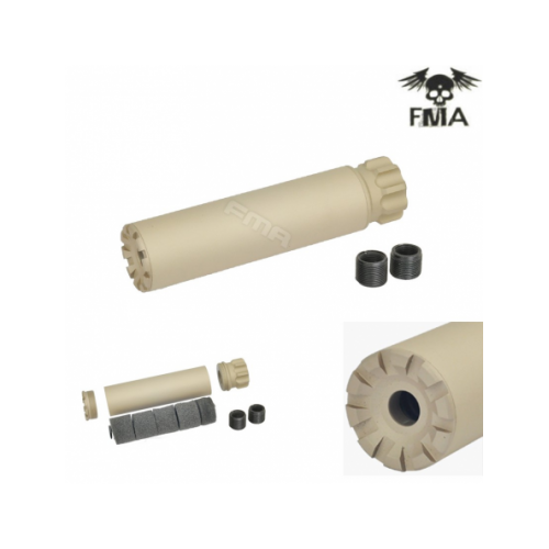 SILENCIADOR FMA (14MM) "SPECWAR" 152MM - TAN