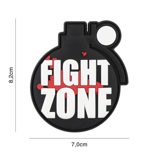 PARCHE PVC GRANADA FIGHT ZONE NEGRO-ROJO