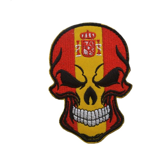 PARCHE BORDADO CALAVERA BANDERA ESPAÑA