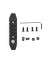 RAIL METAL 5 HUECOS M-LOK/KEYMOD ALUMINIO NEGRO