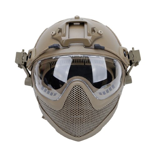 CASCO TIPO FAST Y MASCARA TAN DELTA TACTICS