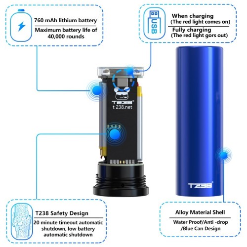 TRACER BLUE CAN RGB T238