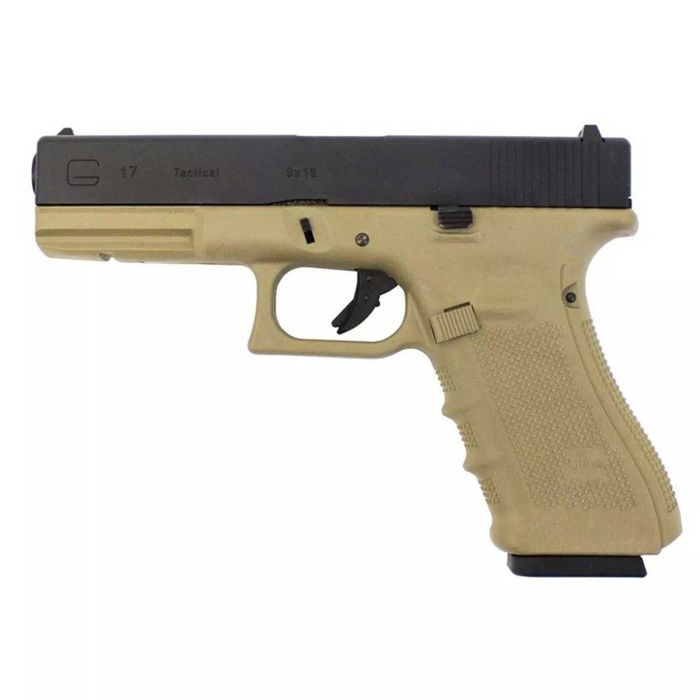 PISTOLA WE G17 GEN.4 FULL METAL TAN-NEGRA