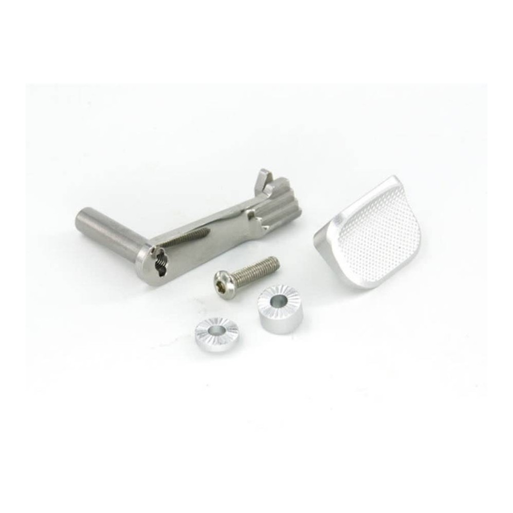 AIP STAINLESS SLIDE STOP WITH THUMBREST HI-CAPA 5.1/4.3 SILVER