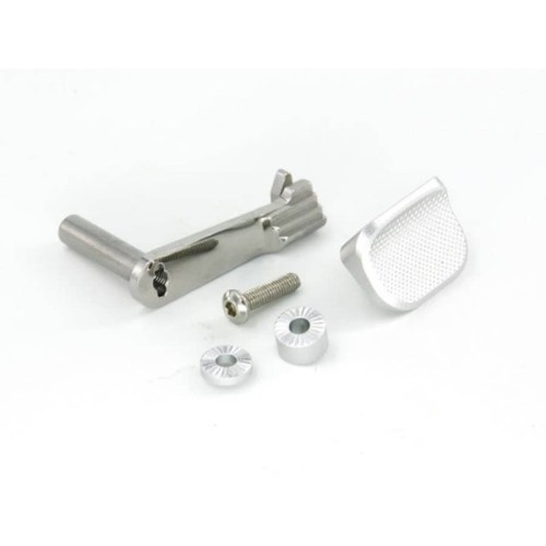 AIP STAINLESS SLIDE STOP WITH THUMBREST HI-CAPA 5.1/4.3 SILVER