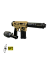 FUSIL SPEEDSOFT WATC CUSTOM - DORADO C/ FIBRA DE CARBONO NEGRA