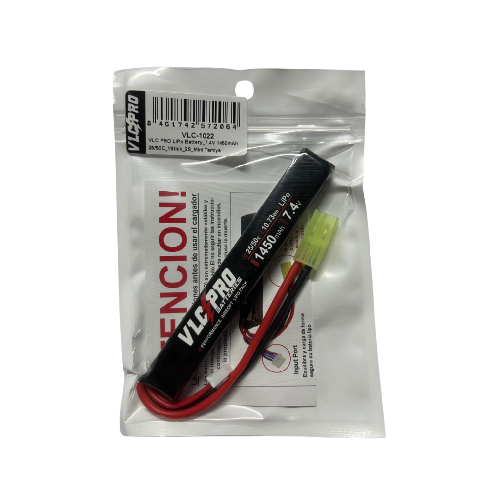 BATERÍA VLC PRO LIPO 7.4V-1450MAH (25C/50C) 2STICKS TAMIYA