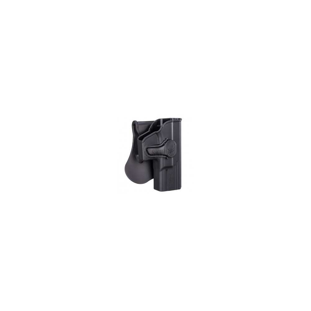 PISTOLERA RÍGIDA AMOMAX GLOCK & CZ P10C DIESTRA - NEGRA