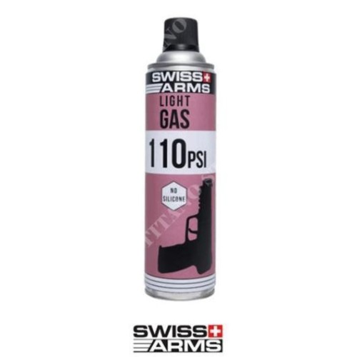 GAS AIRSOFT LIGTH 110 PSI SIN SILICONA 450ml SWISS ARMS